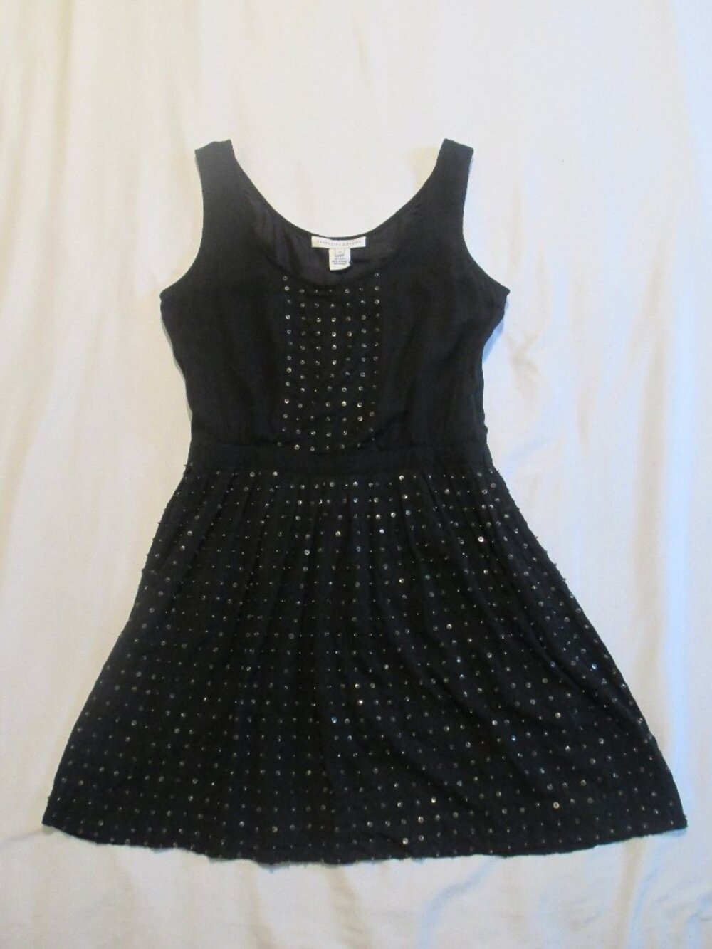 Charlotte Ronson 100% Silk Sequin Black Mini Dress 4